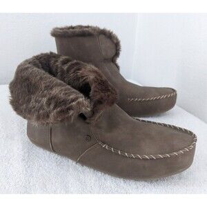 Volcom Good Spirits Slippers Brown US Womens Sz 9 Booties Moccasins